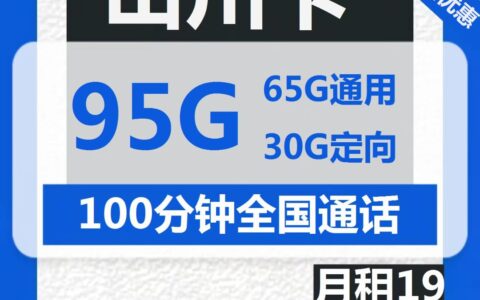 29元/月流量+100分钟，电信山川卡套餐评测