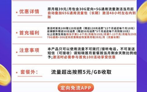 电信新春卡：19元100GB不带语音通话纯流量卡
