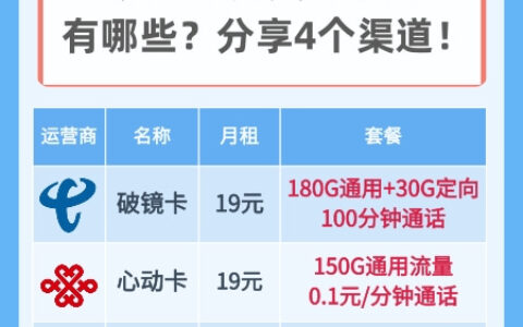 纯流量卡免费申请入口有哪些？这4个渠道要注意
