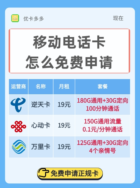 移动电话卡怎么免费申请？只需5个步骤！