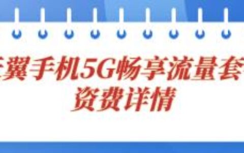 【套餐】天翼手机5G畅享流量套餐