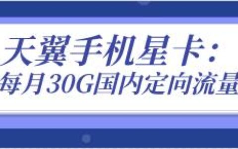 【天翼手机星卡】12月30号前购买，存100元得200元话费