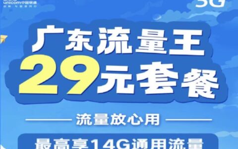 联通流量王29元套餐的详细介绍