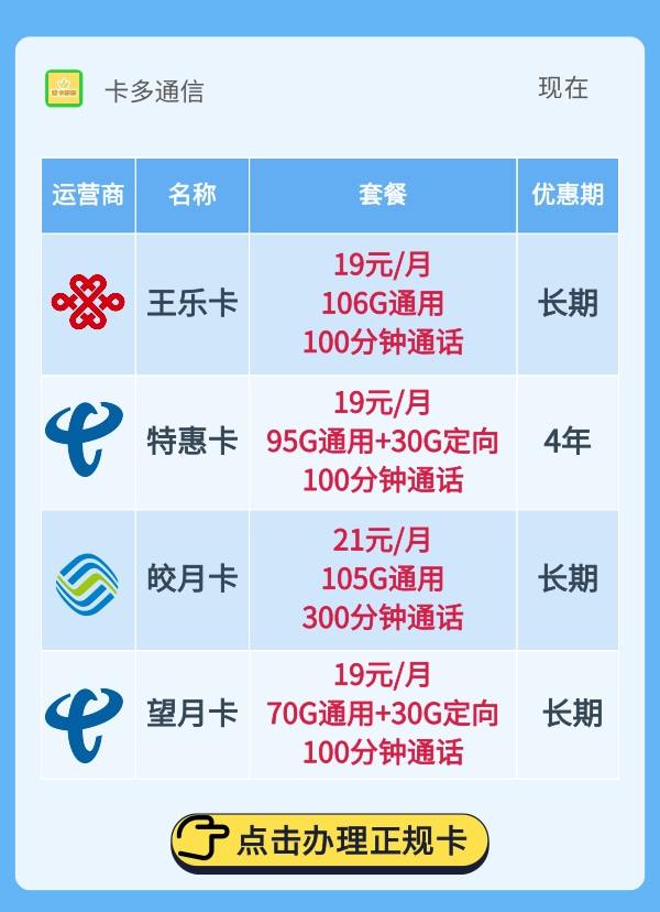 2023年流量卡哪个最划算？4张划算流量卡介绍！
