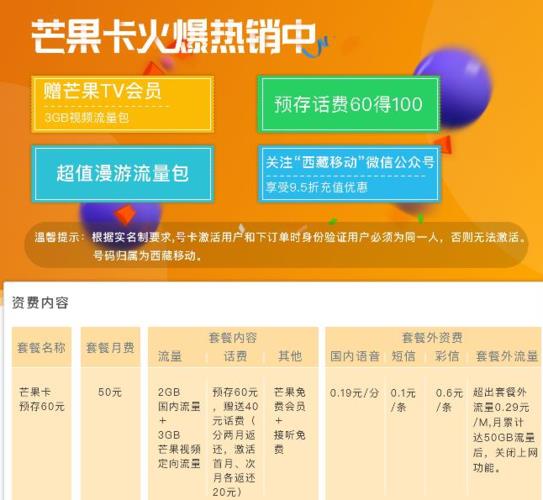动感地带芒果卡59元套餐内容