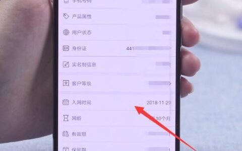 手机入网时间怎么查询？