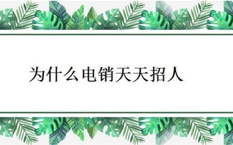 电销天天招人，背后的原因你知道吗？