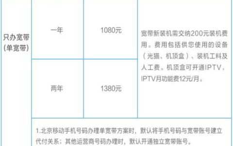 2023年移动宽带资费一览表，哪个档位最划算？