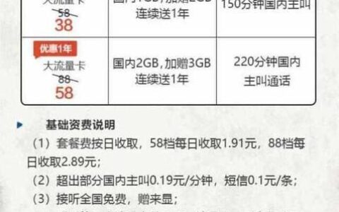 58元无限流量套餐，到底值不值得办？