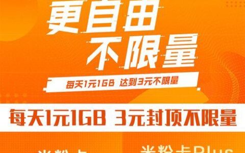 米粉卡一元日租升级版，流量翻倍，更加划算