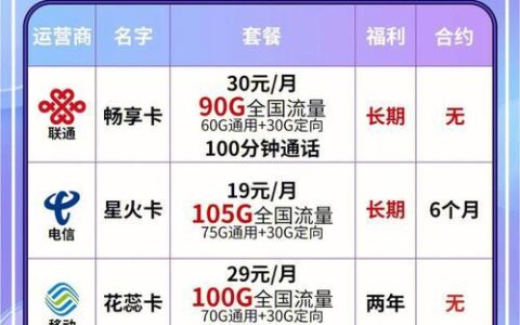 2023年霸王卡无限流量卡推荐，流量不限量，还送亲情号