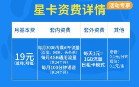 19元移动王卡定向流量范围详解