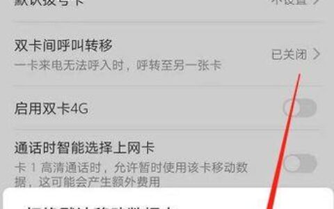 一个手机两个卡流量怎么切换？
