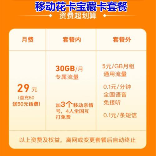 移动宝藏卡59元套餐详细介绍