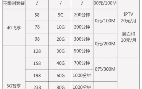 100M移动宽带多少钱一个月？