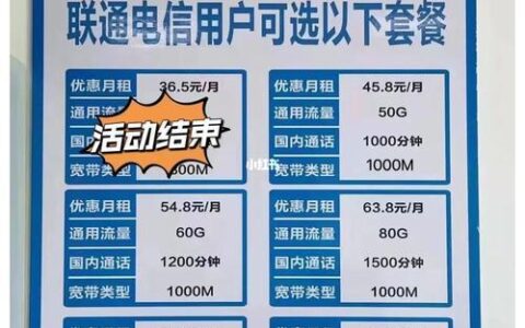河南联通携号转网套餐推荐，流量多、价格实惠
