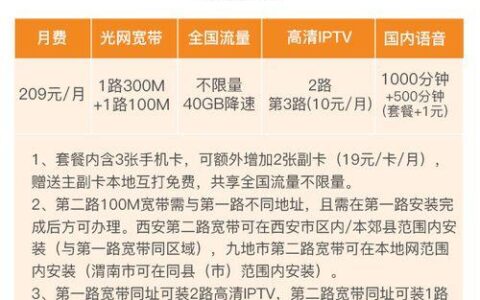 169元电信家庭套餐，流量、语音、电视全都有