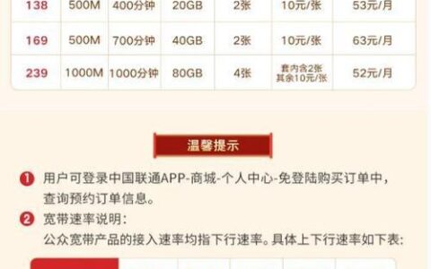 德阳联通宽带套餐价格表2023最新资费一览