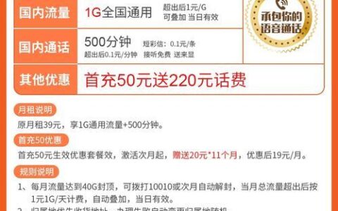 电信二十九元套餐详情