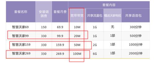 联通百兆宽带多少钱一年？