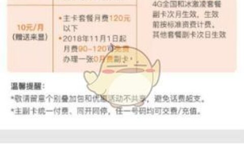 联通能办理几张副卡？