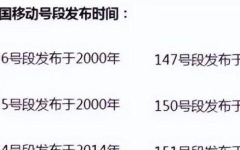 198移动号码：中国移动新号段解析