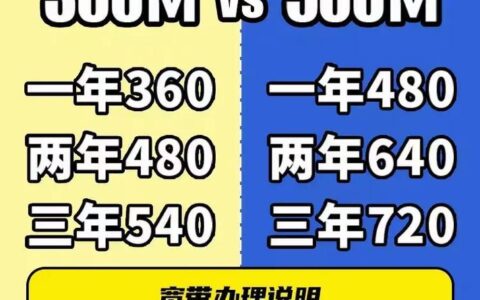 300M移动宽带多少钱？