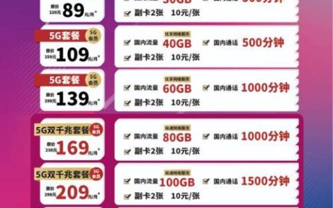 99联通冰淇淋套餐：性价比超高的4G/5G套餐选择