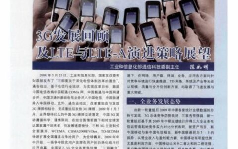 3G无线网络：回顾与展望
